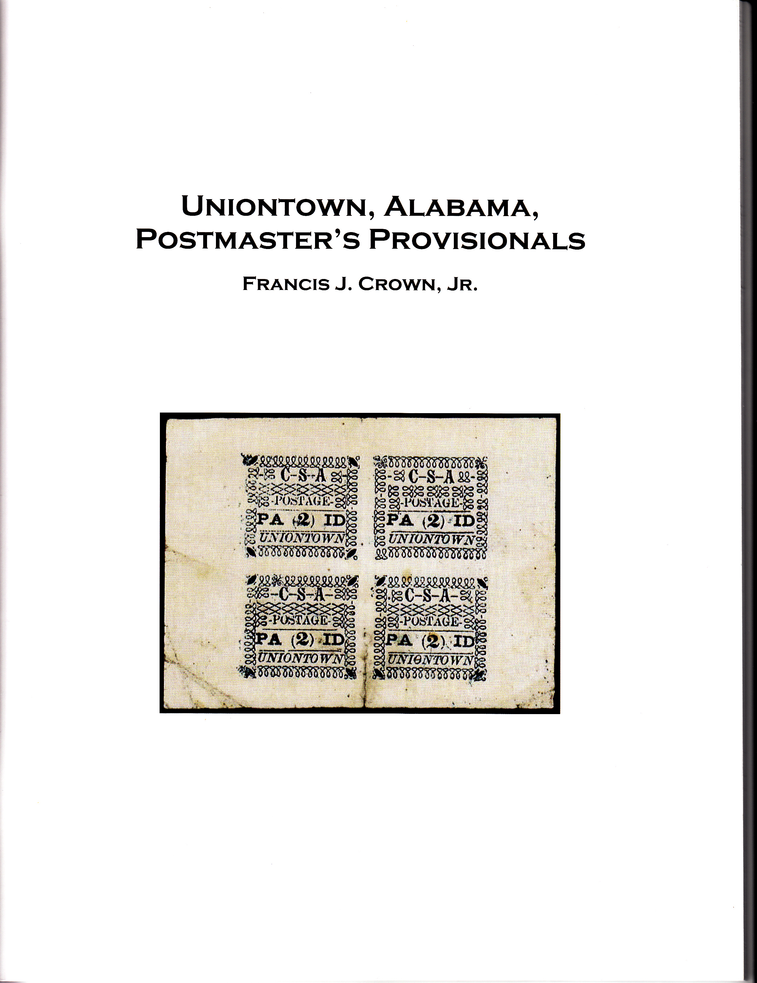 Uniontown, Alabama Postmaster’s Provisionals